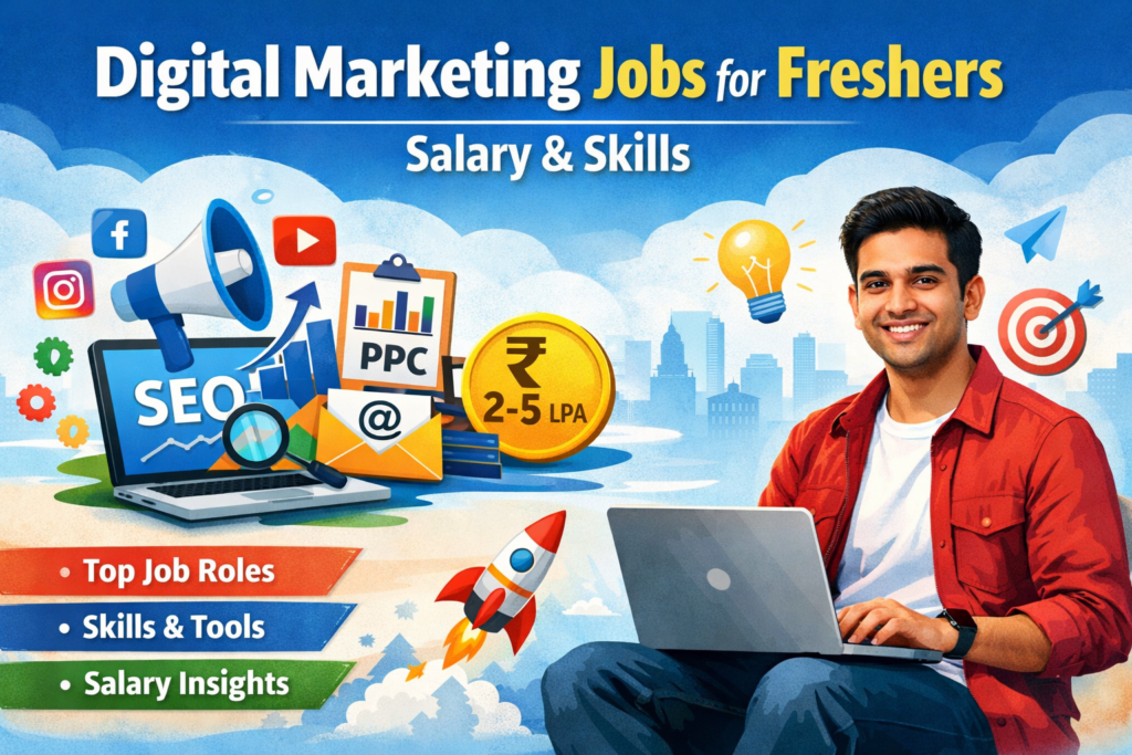 Digital Marketing Jobs for Freshers – Salary & Skills