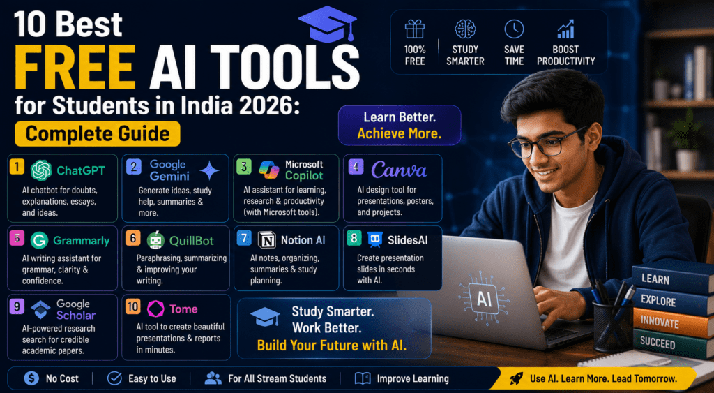 10 Best Free AI Tools for Students in India 2026