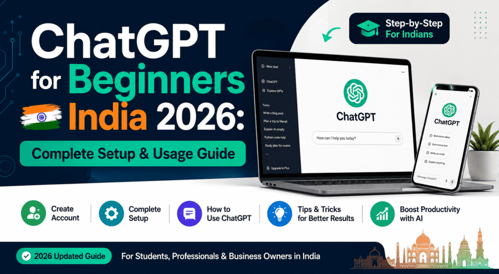 ChatGPT for Beginners India 2026 Complete Setup & Usage Guide