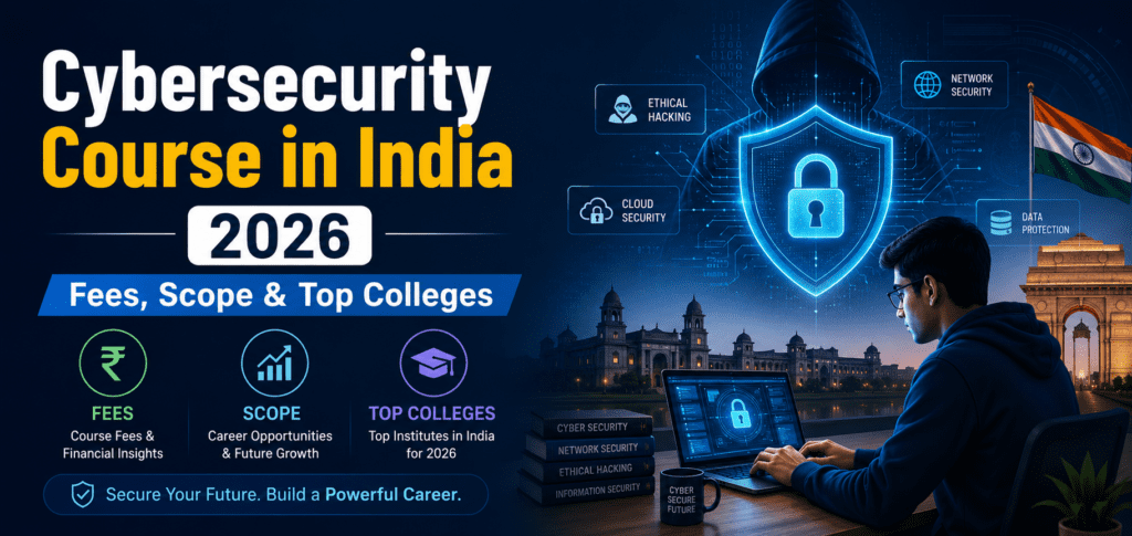 Cybersecurity Course in India 2026 – Fees, Scope & Top Colleges