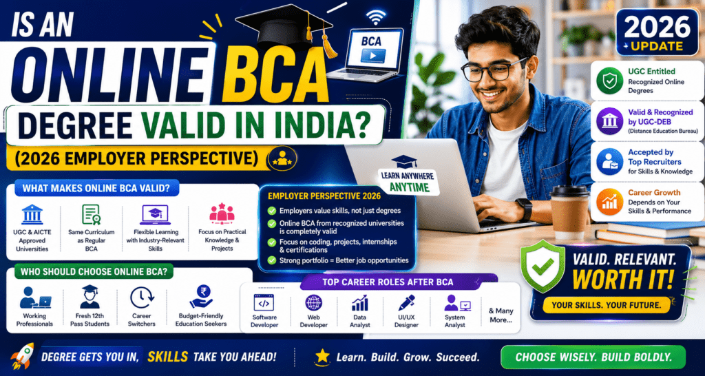 Is an Online BCA Degree Valid in India? (2026 Employer Perspective)