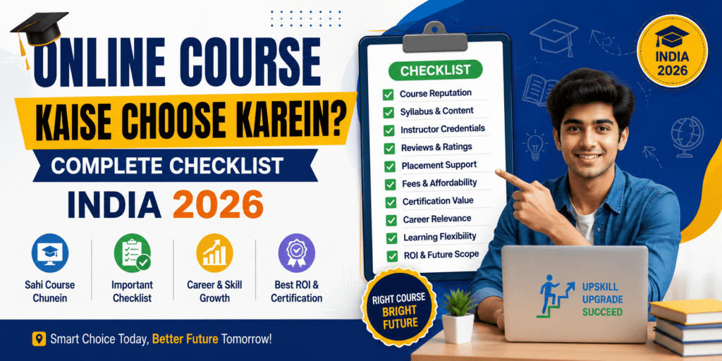 Online Course Kaise Choose Karein Complete Checklist India 2026