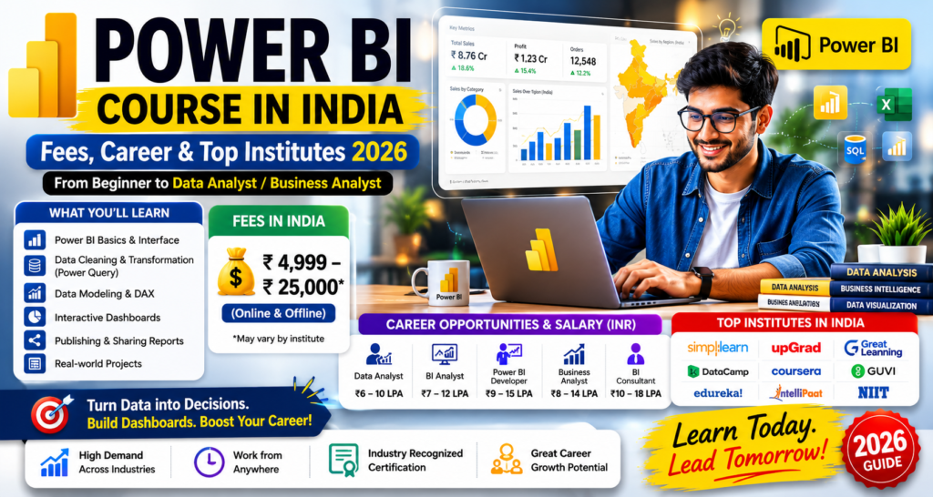 Power BI Course in India – Fees, Career & Top Institutes 2026