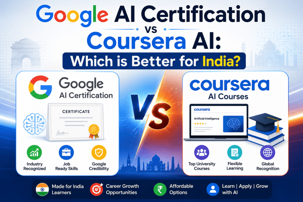 Google AI Certification vs Coursera AI India 2026