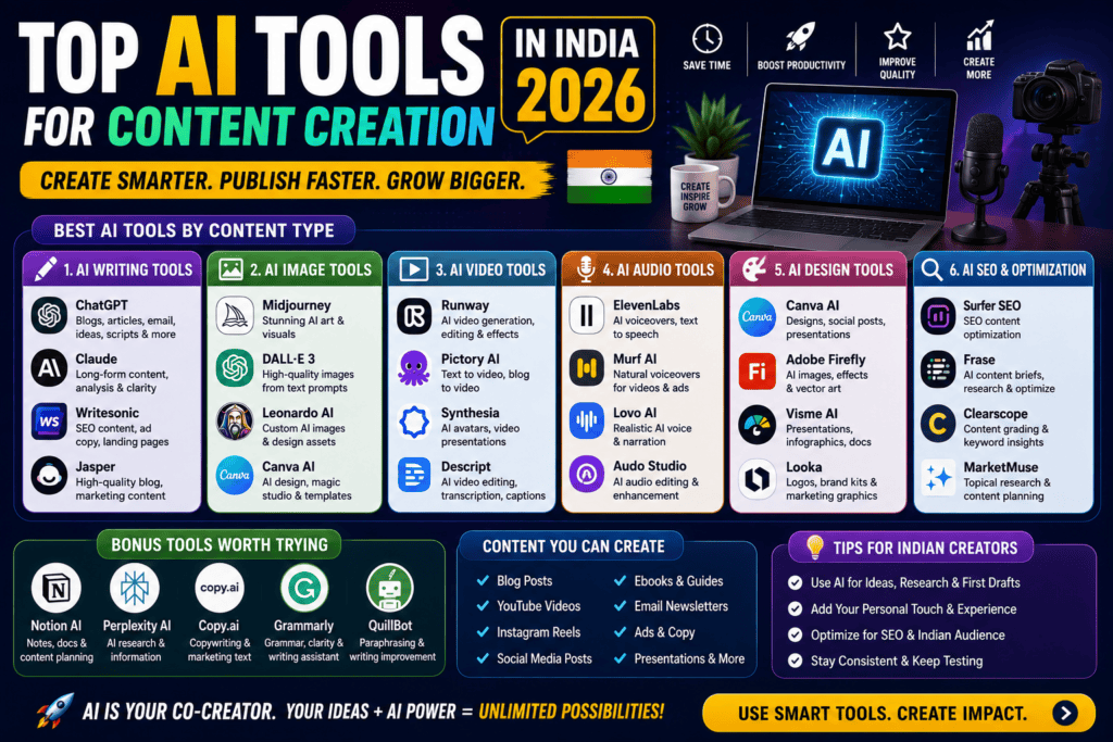 Top AI tools for content creation